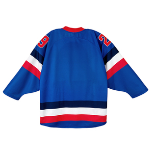 เสื้อฮอกกี้น้ำแข็งพิมพ์ลายแบบซับลิเมชั่นเต็มตัว คุณภาพดีเยี่ยม เนื้อผ้าตาข่าย แห้งเร็ว ระบายอากาศได้ดี พร้อมงานปัก - Product Image 3