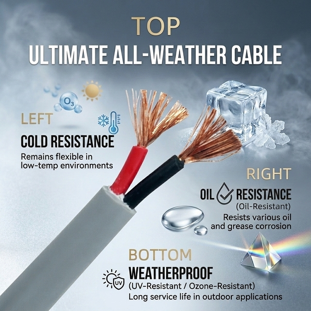 H07RN-F 14AWG Power Rubber Cable 2 Core 2.5mm 450/750V Fine Stranded Copper Oil/Weather/Ozone Resistant