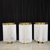 SMOOTH Nouvelle Offre Promotionnelle : Support à Fleurs Personnalisé en Acier Inoxydable Doré de 120 cm de Haut, Centre de Table pour Mariages et Événements
