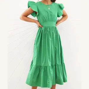 Factory Overrun Clothing High Quality Mixed Sizes Used, Plus Size Womens Dresses Colourful Womens Used Dress/