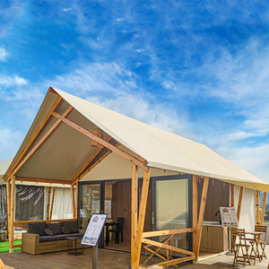Tentes de glamping de luxe en toile imperméable personnalisées pour l'extérieur, maisons, hôtels, stations balnéaires, tentes de safari africaines en bois avec salle de bain à vendre - Product Image 2