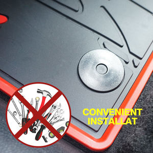 Alfombrillas de Látex para Auto, Revestimientos para Piso de 7 Asientos, Alfombrillas de Goma Resistentes de Lujo, Alfombra Personalizada para Vehículo, Inodora, Negra y Roja, para Todo Clima - Product Image 5