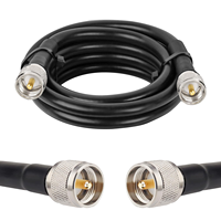 Kabel Koaksial UHF/VHF Low Loss 50 Ohm Male to Male PL259 untuk Radio Amatir (ALSR400/LMR400)