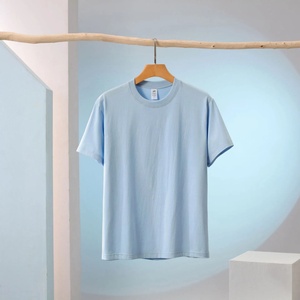 เสื้อยืดคอกลมผู้ชายคุณภาพสูงสั่งทำพิเศษ ผ้าริบหรูหรา สตรีทแวร์ แขนสั้น ผ้าเปล่า 100% คอตตอน ระบายอากาศได้ดี แห้งเร็ว ไม่ยับ - Product Image 3
