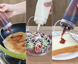 Food Grade Plastic Squeeze Sauce Bottle for <b>Ketchup</b> Empty Refillable Condiment Container - Product Image 5