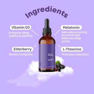 OEM Label pribadi kualitas Premium rasa alami Melatonin tetesan cairan tidur lebih cepat 60ml Melatonin tetes - Product Image 2