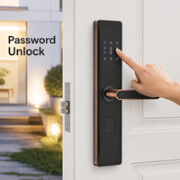 Cerradura Inteligente Smartier de Aleación de Aluminio, 9 Idiomas, Wi-Fi, Huella Dactilar Biométrica, Tarjeta Digital, Código, Aplicación Tuya