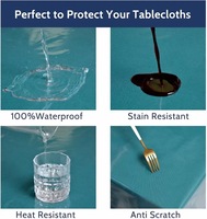 Protège-table en PVC transparent, housse de table souple et transparente, facile à nettoyer, anti-rayures, pour table à manger ou bureau