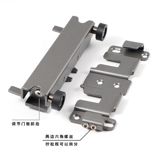 Aluminum Frame Ghost Door Hardware Full Height Glass Door 1.2m Ceiling Trackless Sliding With Soft Close Feature - Product Image 3