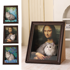 Модернизированная фотография 4D Vision для домашних животных, всемирно известные картины, декоративная игровая площадка, роскошная картина маслом, кровать для кошек - Product Image 1