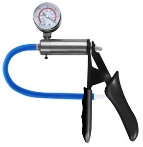 Pompa a Vuoto per Ingrandimento Maschile con Manometro, Cilindro in Acrilico 2.5'*9', Impugnatura in Silicone, Impugnatura a Pistola in Ottone - Product Image 4