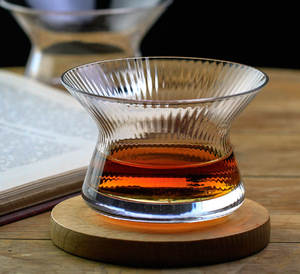 Verre à whisky en cristal EDO du Japon, bol à whisky Hanyu, verre à vin rotatif à rayures, verre à brandy, snifter, coffret cadeau en bois - Product Image 1