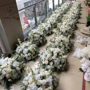 2024 New Wedding Table Decoration Green Rose Ball Decoration Artificial Flower Plant Leaves