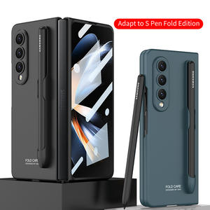 Funda creativa sólida mate para teléfono PC para Samsung para <span class=keywords><strong>Galaxy</strong></span> <span class=keywords><strong>Z</strong></span> <span class=keywords><strong>Fold</strong></span> <span class=keywords><strong>4</strong></span>/5 Simple Business gris verde a prueba de golpes característica portalápices - Product Image 2