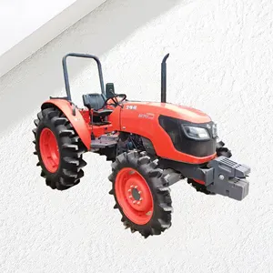 Kubota digunakan traktor pertanian 4wd 70hp, sabuk Diesel pertanian berkendara taman traktor kompak