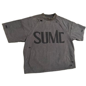 T-shirt da <span class=keywords><strong>uomo</strong></span> personalizzata vintage di alta qualità in 100% cotone, lavaggio acido, taglie forti, pesante, con spalle scese, stile streetwear - Product Image 3