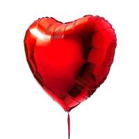 Ballons de couleur pure de 18 pouces Ballon coeur rouge Ballons en aluminium pour la décoration d'amour de mariage