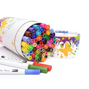 Ensemble de marqueurs d'art pour étudiants 24 60 couleurs Ensemble de marqueurs d'art en <span class=keywords><strong>feutre</strong></span> à <span class=keywords><strong>double</strong></span> tête pour dessiner des graffitis - Product Image 2
