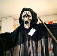 Décoration d'Halloween en gros : Fantôme hurlant, squelette, sorcière, épouvantail, maison hantée, ornements de la Mort, outils pour fête