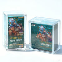 Boîte de présentation de luxe anti-UV en acrylique monobloc pour cartes de jeu et d'anime