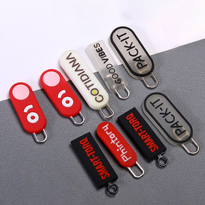 Fermeture à glissière en caoutchouc PVC personnalisée, fixation d'étiquette en corde, cordon à glissière, pince de remplacement, boucle cassée, sac de voyage, valise, sac à dos - Product Image 5