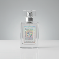 Étiquette cosmétique personnalisée en PVC 3D holographique multi-formes, fabriquée en Chine, avec estampage à chaud doré, logo personnalisé, autocollant adhésif enduit KC