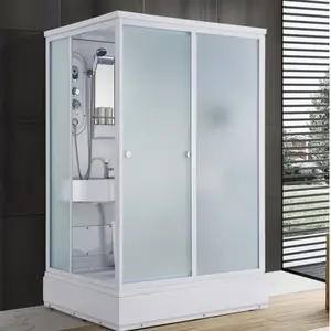 Nieuw Ontworpen Draagbare Geprefabriceerde Aluminium Badkamer Alles-In-Één Complete Set-Geïntegreerde Douche Toilet Flexibele Douche