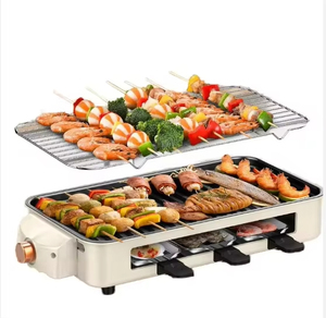 <b>Electric</b> Smokeless Grill Pan Removable Non-Stick Aluminum Baking Plate 1500W 10x16inch Temperature Control Outdoor RV Household - Product Image 4