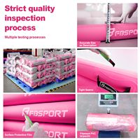 Tapis de gymnastique gonflable en stock, antidérapant, absorbant les chocs, en PVC, pour enfants et adultes, entraînement à domicile
