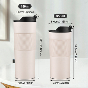 Nouvelle Tasse <span class=keywords><strong>Isotherme</strong></span> Portable en Acier Inoxydable 350ml 450ml pour Café et Thé, Type French Press, Idéale pour les Voyages et l'Extérieur - Product Image 3