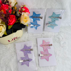 Barrettes à cheveux Y2K pastel en forme d'étoile, pinces à cheveux texturées multicolores, jolies épingles latérales pour filles, idéales pour le quotidien - Product Image 3