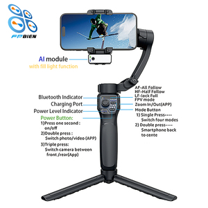 Gimbal Stabilizer Live Streaming 360 Xoay AI Theo Dõi 3 Trục Chống Rung Cầm Tay Gimbal Cho Nhiếp Ảnh Du Lịch Với Chân Máy - Product Image 2
