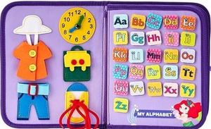 ของเล่นมอนเตสซอรี่ขายดีสำหรับเด็กวัยเตาะแตะ 1-3 ปี กิจกรรมเสริมทักษะชีวิต ตัวอักษร ตัวเลข รูปทรง บอร์ดกิจกรรม - Product Image 3