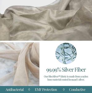 Canopée de lit de luxe en fibre d'argent 100%, <span class=keywords><strong>moustiquaire</strong></span> à mailles fines avec fonctions de protection contre les ondes électromagnétiques - Product Image 3