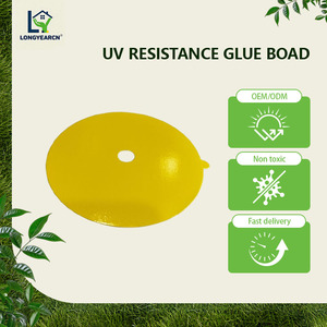 Tabla adhesiva redonda de 12.3mm de una sola cara, troquelada, resistente a los rayos UV, para captura de insectos voladores. - Product Image 1