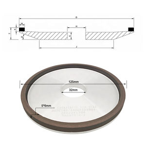 Mole Diamantate a Doppia Grana 6AA9 6AA2 per Affilatura Lame di Seghe in Legno su Affilatrici Vollmer ABM <span class=keywords><strong>Businaro</strong></span> Utma - Product Image 2