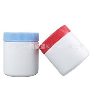 Wide-mouth <b>plastic</b> <b>jar</b>, 320ml, colored lid, round, food-grade gummy candy, vitamin C packaging <b>jar</b>, 280ml QQ gummy candy bottle. - Product Image 5