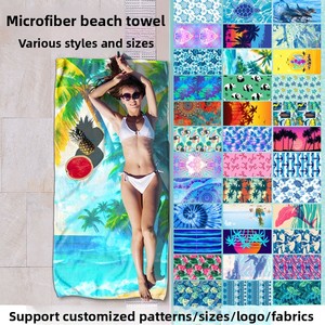 Toalla de <span class=keywords><strong>Playa</strong></span> de Microfibra Estampada para Adultos, Secado Rápido, Protección UV, Protector Solar, Suave, Portátil y Personalizable - Product Image 5