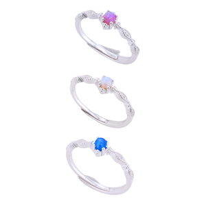 S925 pur argent <span class=keywords><strong>opale</strong></span> bague bijoux mode doigt bijoux lumière luxe classique <span class=keywords><strong>Noble</strong></span> réglable <span class=keywords><strong>opale</strong></span> anneau pour les femmes - Product Image 1