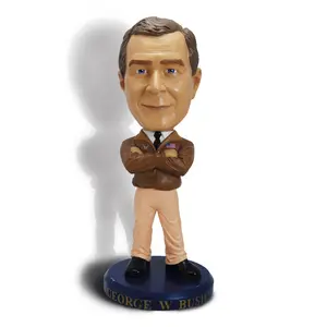 Fait sur commande le président statue réaliste GEORG W BUSH 3D bobbleheads messieurs d'émulation statue