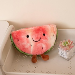 Sommer Super weiche Wassermelone Plüsch Kissen PP Baumwolle gefüllt Gefüllte Früchte Spielzeug Umarmung Kissen Puppen für Kinder Geschenk mit 2 Designs - Product Image 3