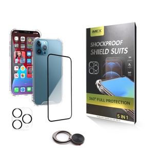 5 in 1 Pcak for Apple <b>iPhone</b> <b>12</b> Series Anti-Shock Anti-Burst Anti-Scratch Phone Case Set Lens <b>Screen</b> <b>Protector</b> - Product Image 1