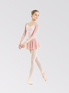 <span class=keywords><strong>Costume</strong></span> da Ballo Jazz/Tap per Ragazze in Tessuto Giallo Neon con Inserti a Righe e Gonna per Esibizioni sul Palco - Product Image 4