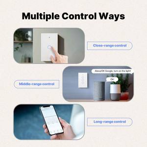 Interruptor de Luz de Pared RF 433+Wifi que No Requiere Cable Neutro para una Vida Inteligente/Interruptor de Control Remoto Inalámbrico Tuya 1/2/3/4 Conjuntos - Product Image 6