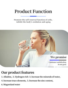 Alkaline lọc nước gậy, xách tay thép không gỉ alkalizer Ionizer Hydrogen lọc nước khoáng lọc than lọc nước - Product Image 4