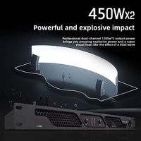 450w*2 Dijital Güç Amplifikatörü Yüksek Güçlü Profesyonel İki Kanallı Sahne Ses Sistemi Ev Ktv Şarkı Söyleme Metal