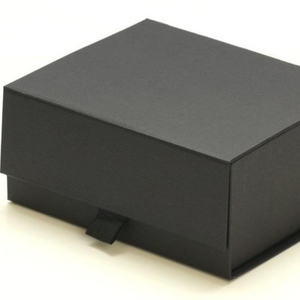 Yongjin An Ideal Gift Small Luxurious Black Ribbon Tab Snap Shut Gift Keepsake Presentation Corrugated Box