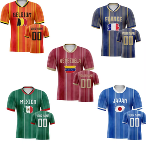 Nuevo Diseño JY, Uniforme de Fútbol para Adultos Unisex, 100% Poliéster, Transpirable, de Secado Rápido, con Mangas Cortas - Product Image 1
