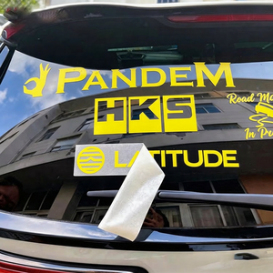 Lettres en vinyle imperméables pour extérieur, découpées <span class=keywords><strong>sur</strong></span> mesure, autocollantes, avec ruban adhésif pour application <span class=keywords><strong>sur</strong></span> porte, verre, enseigne de magasin - Product Image 2