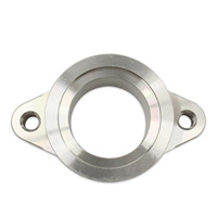 Adaptateur universel en acier inoxydable usiné CNC 38mm/44mm Vband MVS Wastegate vers collecteur à bride 2 boulons